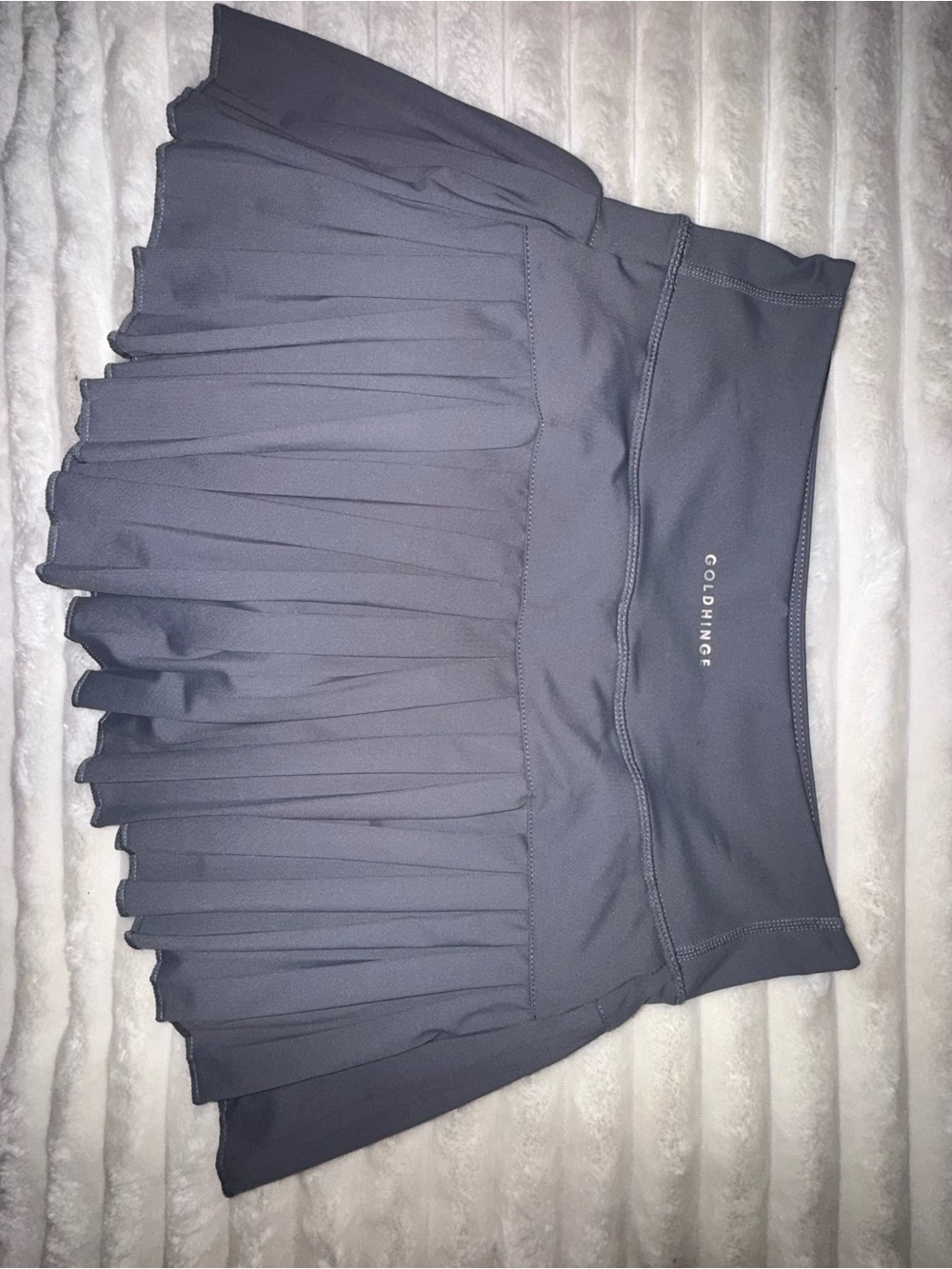 Goldsheep Pleated Skater Skirt - Charcoal Gray